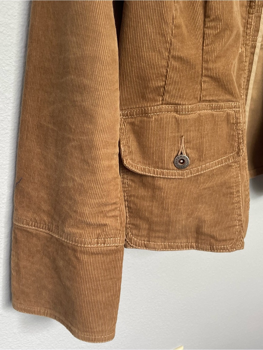 Tommy Hilfiger Stretch Corduroy Blazer Jacket Camel Brown Utility XL - Picture 3 of 10